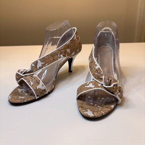 Gorgeous J. Reneé Women's Jaynnie Cork-White Floral Lace Heels US Size 9.5 M - Picture 3 of 11